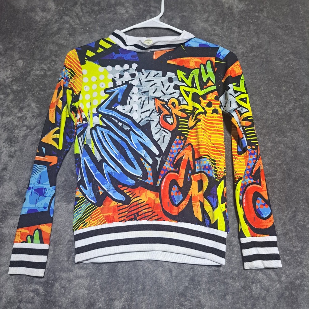 A Wish Come True Lose Control Sweatshirt Graffiti Print Dance Top ISC Streetwear